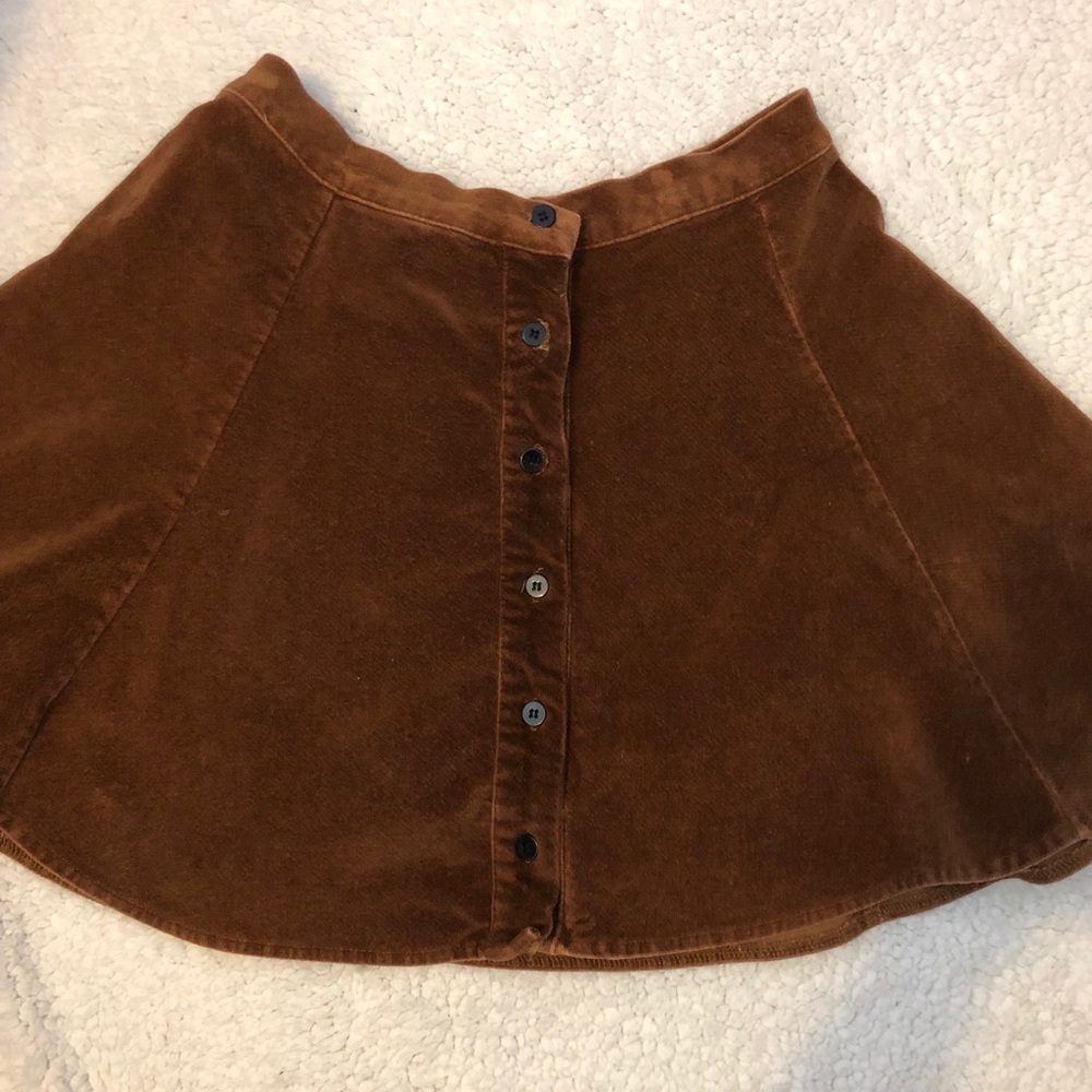 Brown Button Skirt | Brandy Melville